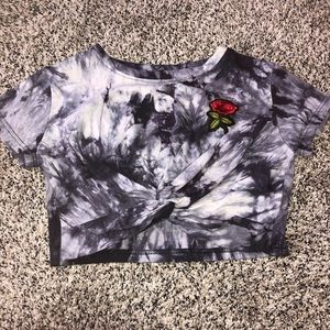 Knotted Tie-Dye Crop Top